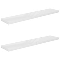 Stylowe półki ścienne białe 120x23,5x3,8 cm / AAALOE
