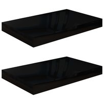 Stylowe półki ścienne - czarny, 40x23x3,8 cm / AAALOE