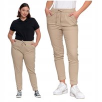 Stylowe Spodnie Damskie Joggery Wiązane Wysoki stan Bawełniane MORAJ 3XL