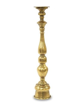 Stylowy Złoty Świecznik z Metalu Podłużny wys.65cm - ART-POL