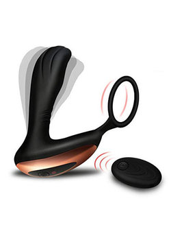 Stymulator-prostate Massager With Ring Usb 10 Function / Remote Control - Boss Series