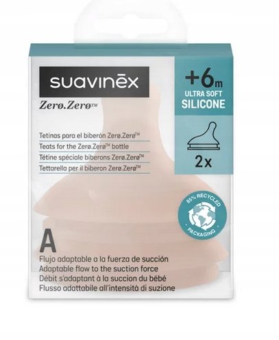 Suavinex Suavinex Smoczek Do Butelki Zero Zero Przepływ Adaptacyjny A 2Szt Medium