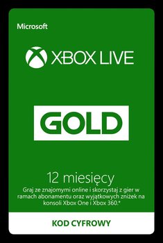 Subskrypcja Xbox Live Gold – 12 miesięcy