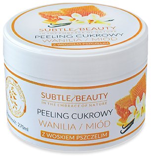 Subtle Beauty, Peeling cukrowy - Wanilia Miód, 270ml - Subtle Beauty
