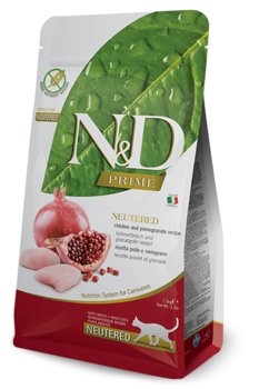 Sucha karma dla kota, N&d Prime Chicken & Pomegranate Neutered 1,5kg - Farmina