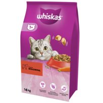 Sucha karma dla kota WHISKAS z wołowiną 14 kg