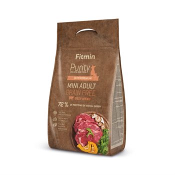 Sucha karma dla psa FITMIN Dog Purity Grain Free Adult Mini Beef, 800 g - Fitmin