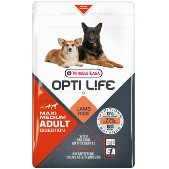 Sucha karma dla psa VL OPTI LIFE Adult Digestion Medium Maxi 12,5+2,5 kg Sucha karma dla psa z alergią - Versele-Laga