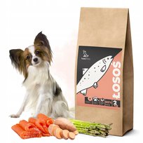 Sucha Karma Takipies Łosoś Pies Hipoalergiczna Sierść Skóra Omega 65% 2 Kg