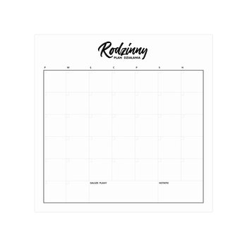 Suchościeralny planer rodzinny na ścianę, miesięczny, Minimal, 50 x 50 cm