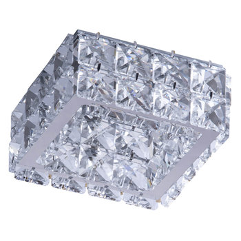 Sufitowa Lampa podtynkowa Ester kwadratowa crystal chrom - AZzardo