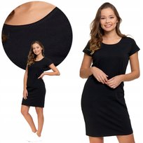 SUKIENKA DAMSKA BAWEŁNIANA TUBA CZARNA PRZED KOLANO KOBIECA MORAJ XL BLACK