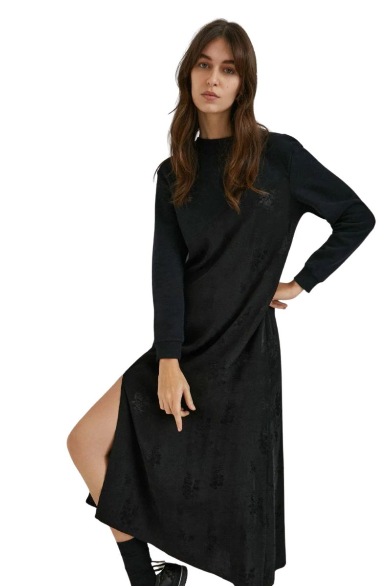 DESIGUAL Sukienka damska Desigual Girona czarna długa -M