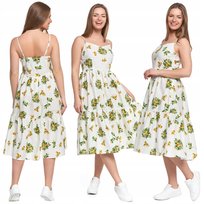 Sukienka Damska Midi Na Ramiączkach Z Falbanami Stylowa Klasyczna Moraj S Patt 2