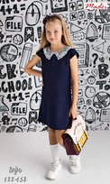 sukienka dziewczęca SCHOOL szkoła granatowa rozmiar 140