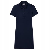 sukienka koszulka Lacoste polo midi granatowa bawełniana sportowa r. 36 Lacoste