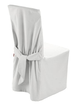 Sukienka na krzesło, DEKORIA, Damasco, biały z połyskiem, 45×94 cm - Dekoria