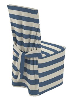 Sukienka na krzesło, DEKORIA, niebiesko-białe pasy, 55 cm, 45x94 cm - Dekoria