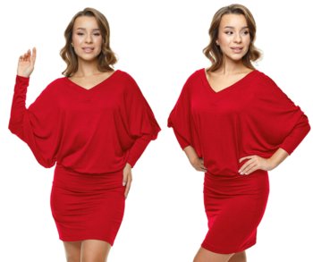 Sukienka nietoperz dzianinowa oversize kimono, 2XL/3XL - Inna marka