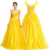 Sukienka Strój Kostium Bella Księżniczka Cosplay Dla Dorosłych Xs / S 164 170 Hopki