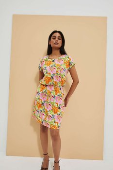 Sukienka z kwiatowym printem-XL - Moodo