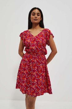 Sukienka z kwiatowym wzorem-L - Moodo