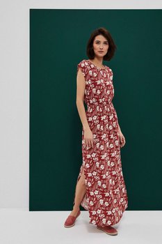 Sukienka z motywem roślinnym-XXL - Moodo