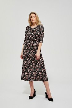 Sukienka z nadrukiem w kwiaty-XS - Moodo