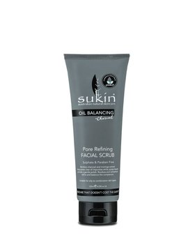 Sukin, Oil Balancing, oczyszczający scrub do twarzy z aktywnym węglem, 125 ml - Sukin