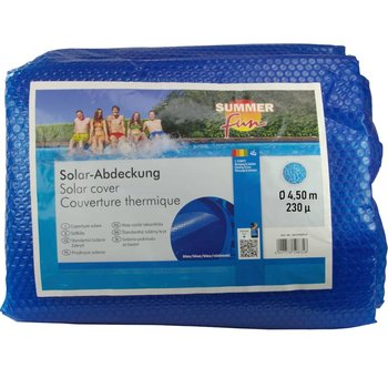 Summer Fun Plandeka solarna na basen, okrągła, 450 cm, PE, niebieska - Summer Fun