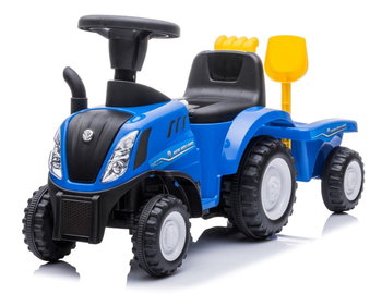 Sun Baby, Jeździk, Traktor z przyczepą, New Holland, niebieski, 86x29x42 cm - Sun Baby