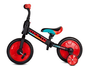 Sun Baby, rowerek Biegowy Molto Leggero Z Opcją + Pedały + Kółka Boczne Czerwony Sun Baby - Sun Baby