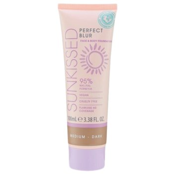 Sunkissed Perfect Blur, Podkład do twarzy, Face & Body Medium Dark, 100ml - Sunkissed