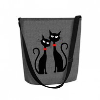 Sunlovers, Torba/listonoszka filcowa Funky, Czarne Koty, 32x25x10 cm Sunlovers