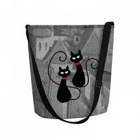 Sunlovers, Torba/listonoszka filcowa Funky, Koty Dachowce, 32x25x10 cm Sunlovers