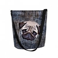 Sunlovers, Torba/listonoszka filcowa Funky, Pies Mops, 32x25x10 cm Sunlovers