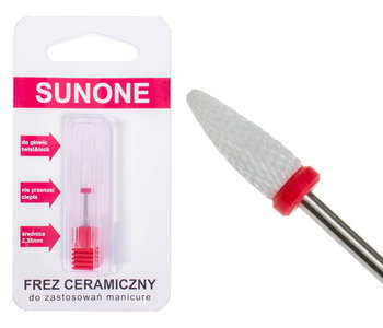 Sunone Frez ceramiczny stożek delikatny do manicure & pedicure - czerwony - Sunone