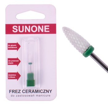 Sunone Frez ceramiczny stożek mocny do manicure & pedicure - zielony - Sunone