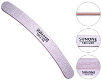SUNONE Pilniki do paznokci 10 sztuk do manicure pedicure banan zebra, gradacja 180/240