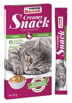 SUPER BENEK CREAMY SNACK. PŁYNNA PRZEKĄSKA DLA KOTÓW Z GĘSINĄ (4 X15 G) Certech