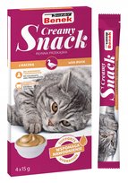 Super Benek Creamy Snack Przekąska Przysmak Dla Kotów Z Kaczką (4X15 G) Certech