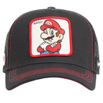 Super Mario Bros Męska Czapka Capslab Trucker Cap (OS / Czarny)