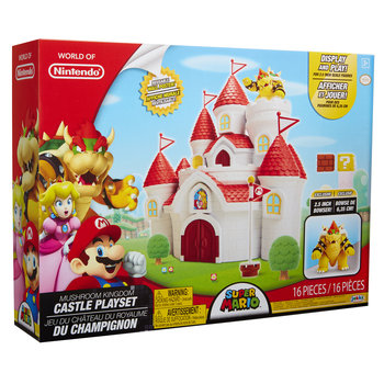 Super Mario, figurki Mushroom Kingdom Zamek, zestaw - Mario