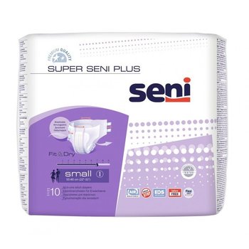 Super Seni Plus pieluchomajtki dla dorosłych zapinane na rzepy 10 szt., S - Seni
