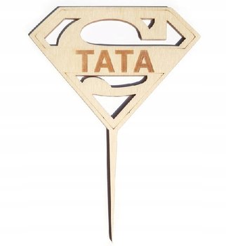 Super TATA dekoracja topper do wbicia sklejka - Pamario