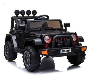 Super-Toys, pojazd na akumulator Jeep fulltime 4X4, 1X12V 7588, czarny - SUPER-TOYS