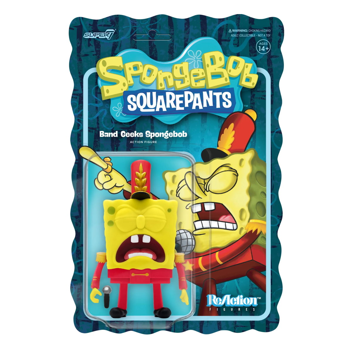 Zdjęcia - Figurka / zabawka transformująca SUPER7 — Figurka reakcji zespołu Spongebob Kanciastoporty dla maniaków zes