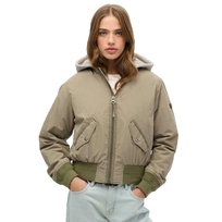Superdry Kurtka Bomber Hooded MA1 Zielona Inna marka