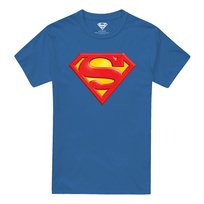 Superman T-Shirt Męska Wytłaczany Logo (S (52-55 Cm) / Lazurowy) SUPERMAN