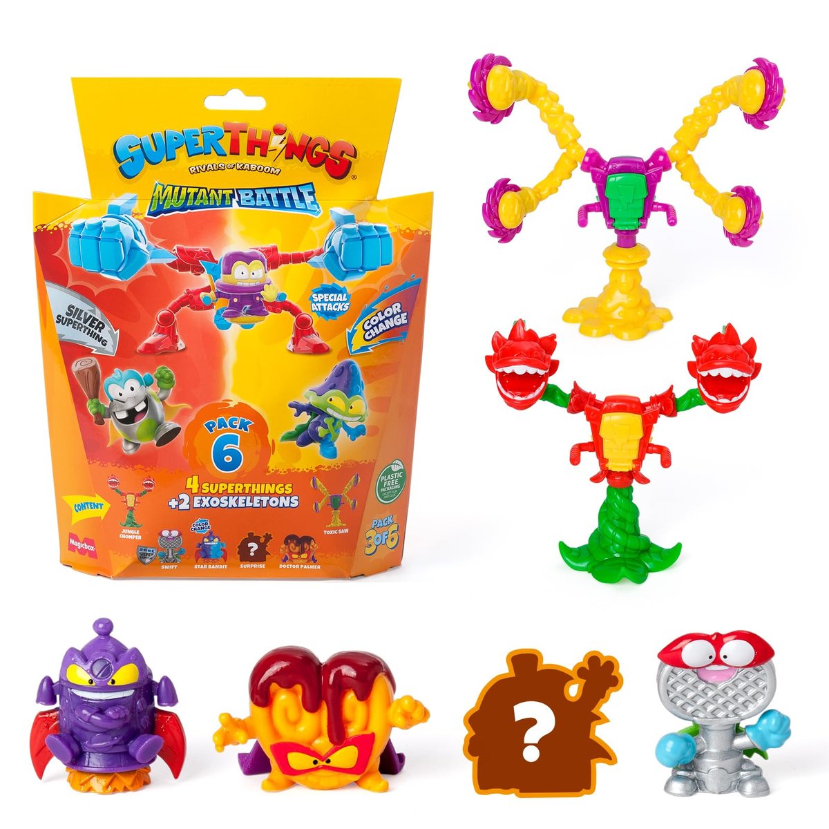 SUPERTHINGS – Seria Mutant Battle - Opakowanie zawiera 4 SuperThingsy ...